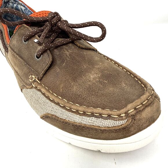 Tommy Bahama On Par Spectator Boat Deck Shoe Mens Sz 12 Brown Leather Tropical main image 4
